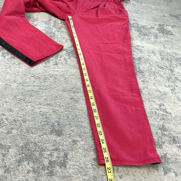 New One Teaspoon Tuxedo Taylor Pants Red Tux Stripe Pleat Front Sz 25 - Picture 11 of 12